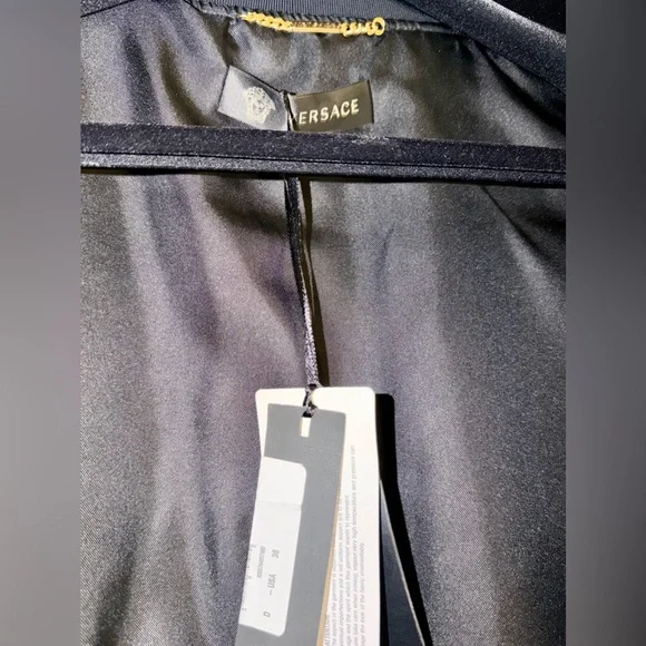 Versace Black & Gold Baroque Bomber Jacket - New with Tag - Small / 38 USA - Picture 9 of 14